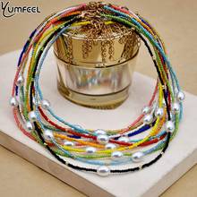 Yumfeel New Fashion Jewelry Small Glass Seed Beads Pearls Necklace Womem Bohemian Chokers 6pcs 2024 - buy cheap