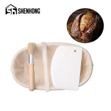 SHENHONG 4Pcs Set Oval Banneton Brotform Proving Bread Fermentation Rattan Basket Linen Liner Dough Knife Scraper Baking Tools 2024 - buy cheap