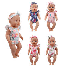 For 18 Inch American&43Cm Baby New Born Doll Clothes，Our Generation , Gifts， Strapless Jumpsuit 2 Piece, Jumpsuit + Hair Band 2024 - buy cheap