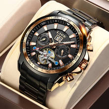 2022 Automatic Men's Watches LIGE Top Brand Luxury Men Watch Mechanical Wrist Watch For Men Waterproof Reloj Hombre Tourbillon 2024 - buy cheap