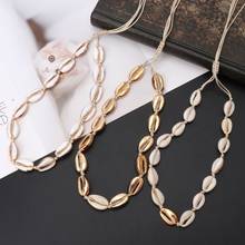 Bohemia Gold Color Shells Necklace For Women Summer White Conch Shells Choker Collar Fashion Jewelry A559 2024 - buy cheap
