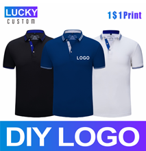 2021 polo uomo DIY text logo image printing high quality clothing custom sports casual men's polo shirt short sleeve plus 2024 - buy cheap