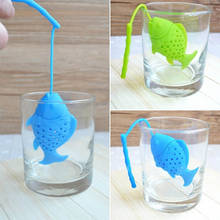 Kitchen Supplies Tea Infuser Tea Strainer Non-toxic 1 PCS Teapot Accessory FIsh Shaped Silicone Tea Bag 2024 - buy cheap