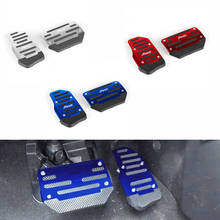 Universal Car Aluminum Automatic Gear Brake Accelerator Non-Slip Foot Pedal Pad Cover 2Pcs/set Red/Blue/Silver car Accessories 2024 - buy cheap