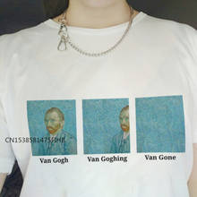 Женская футболка с изображением Ван Гога фургона, забавная женская футболка с рисунком в стиле Харадзюку, базовая футболка 2024 - купить недорого