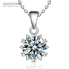 Fashion Necklace Pure 925 Sterling Silver Necklaces Zircon Hearts And Arrows Snowflake Star Pendant Necklace For Women Lady 2024 - buy cheap