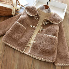 Chaqueta Lisa para niña, abrigo de mezcla de lana, ropa para niño, cárdigan, Cappotto, prendas de vestir de lana para niño 2024 - compra barato