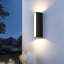 Modern LED Wall Light Outdoor IP65 Waterproof Aluminum Black Wall Lamps Porch Garden Villa Lamps 4W 110V 220V Sconce Luminaire 2024 - buy cheap