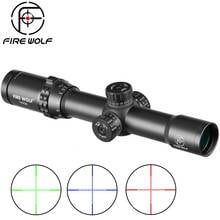 FIRE WOLF Tactical 1-6X28 HD Hunting Riflescopes RGB Cross Dot Reticle Sight Rifle Scope Sniper Rifle Scope Airsoft Air Guns 2024 - buy cheap