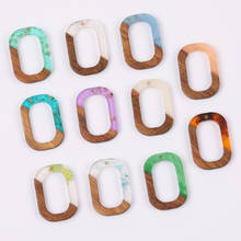 WHSOK 50Pcs 19*28MM DIY Making/Hand Made/Natural Wood Resin/Pendant For Necklace/Earring Findings/Jewelry Findings Components 2024 - buy cheap