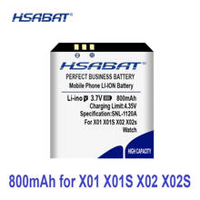 100% Оригинальный аккумулятор HSABAT 800mAh для смарт-часов X01 X01S X86 2024 - купить недорого