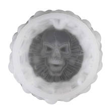 Epoxy Resin Ashtray Casting Mold, Round Skull Ashtray Mold, Skull Pattern, Easy to Fall Off, DIY Ashtray Mold 2024 - buy cheap