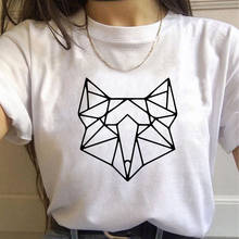 Geometric animals printed t shirt women Casual Tops Tee camiseta mujer printing Women‘s T-Shirt Harajuku Short sleeve T-Shirt 2024 - buy cheap