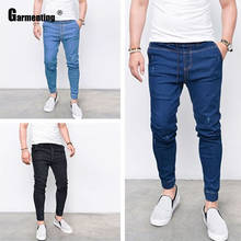 Мужские джинсовые брюки, сексуальные джинсы со средней талией, утягивающие, модные мужские брюки размера плюс, уличная одежда, мужские узкие джинсы из денима, 2021 2024 - купить недорого