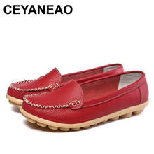 CEYANEAOWomen-zapatos de piel auténtica para mujer, mocasines informales de plataforma plana, oxford, newE050 2024 - compra barato