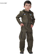 Olive M-XL Boys Halloween Pilot Uniform Costume Kids Children Policeman Special forces Cosplay Carnival Purim Parade Party dress 2024 - buy cheap