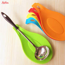 Multipurpose Silicone Spoon Rest Pad Food Grade Silica Gel Spoon Put Mat Device stand for spoons Kitchen Tool Accessory 6Z 2024 - buy cheap