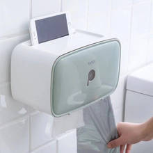 Punch free Bathroom Waterproof Tissue Box ABS Toilet Paper Holder Wall Mounted Storage Box Napkin Dispenser Organizer 2024 - buy cheap