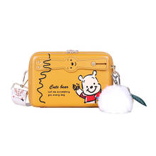 Bolso pequeño de dibujos animados de Disney para mujer, bandolera pequeña cuadrada, bolso de compras, winnie 2024 - compra barato