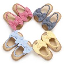 Sandalias informales a la moda para bebés y niñas, zapatos planos de Princesa con suela suave, antideslizantes, para primeros pasos de 0-18 meses, Verano 2024 - compra barato