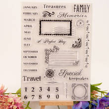 Month Calendar Numbers Transparent Clear Rubber Stamp Sheet Cling Scrapbooking Photo Album Paper Card DIY Craft Album Diary 2024 - buy cheap