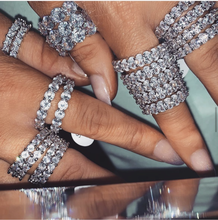 Anel 100% de prata esterlina 925, pulseira sintética com diamante, casamento, noivado, joia de pedras preciosas finas, atacado 2024 - compre barato