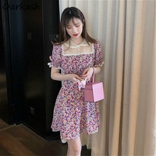 Vestido feminino pastoral maiden malha estilo coreano lazer popular floral retro vintage verão peter pan colarinho rendas férias 2024 - compre barato