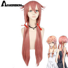 Anogol Anime Future Diary Gasai Yuno Mirai Nikki Long Pink Straight Synthetic Cosplay Wig For Halloween Party Costume For Girls 2024 - buy cheap