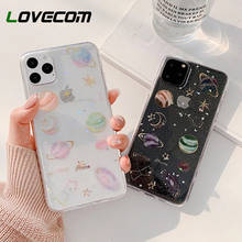 Эпоксидный чехол LOVECOM для iPhone 11 Pro, Max, XR, XS Max, X, 5, 6, 6S, 7, 8 Plus, X, Planet, Star, прозрачный чехол-накладка из ТПУ 2024 - купить недорого