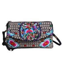 Hot national embroidery small shopping handbags women!Nice bohemian floral prints lady casual shoulder bag Top Multi-use carrier 2024 - buy cheap