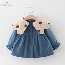 Куртка для новорожденных девочек, осеннее пальто для девочек, пальто для маленьких девочек в Корейском стиле, одежда с длинными рукавами для детей 12 месяцев-3 лет, верхняя одежда 2024 - купить недорого