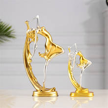 Dancing Girl Statue Modern Resin People Sculpture Home Decoration Accessories Wedding Decor room decoration  garden statues 2024 - buy cheap