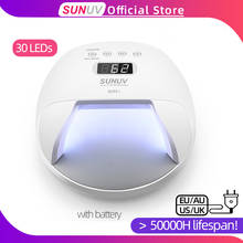 SUNUV-secador de uñas SUN7, 48W, de Gel con 30 LED para barniz, a elección de batería, secado rápido 2024 - compra barato