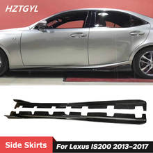 Como estilo de fibra de carbono material saias laterais extensões lábio guarnição para lexus is200 is250 is300 tuning 2013-2017 2024 - compre barato