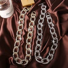 FYUAN Fashion Golden Link chain Rhinestone Choker Necklaces for Women 2020 Geometric Necklaces Statement Jewelry Party Bar Gifts 2024 - buy cheap