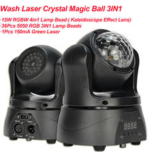 Mini LED Wash Laser Crystal Magic Ball 3IN1 Moving Head Light DMX 512 Party Disco Club KTV DJ Effect Lighting Show 2024 - buy cheap