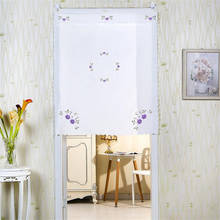 Floral Print Door Curtain Toilet Kitchen Half Curtain Fashion Curtain Doorway Feng Shui Door Curtain Short Panel Drapes Valance 2024 - buy cheap