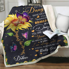 Letter To My Daughter and mom Blanket 3D Print soft flannel Thick throw Blanket on Bed print Quilt cover Encourage and Love Gift 2024 - buy cheap