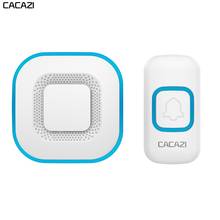 CACAZI Home Intelligent US EU UK AU Plug Wireless Waterproof   Door Bell Chime 1 Button Battery 1 Receiver AC 2024 - buy cheap