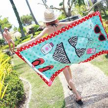 Summer Flamingo Fruit Flag Striped Print Swim Quick Dry Blanket Soft Beach Towel 2024 - buy cheap