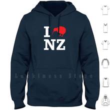 I Love Nueva Zelanda (Kiwi) Diseño blanco sudaderas con capucha Nueva Zelanda Aotearoa Kiwi Love Heart Nz Down 2024 - compra barato