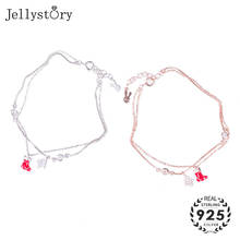 Jellystory Fashion 925 Sterling Silver Bracelet Fine Jewelry Christmas Element Tree Sock for Women Party Gift Wholesale bracelet 2024 - buy cheap