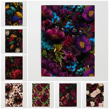 Impresión en lienzo de arte Modular para pared, póster HD místico de rosas nocturnas, imagen de flores, decoración del hogar, pintura para sala de estar, sin marco 2024 - compra barato