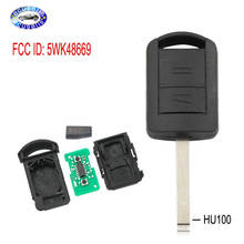 New Uncut Remote Key 2 Button 433Mhz ID40 for Opel Vauxhall Corsa C Combo 2001-2004 HU100 Blade 2024 - buy cheap