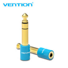 Vention-Adaptador de guitarra 6,5mm 1/4 "macho a 3,5mm 1/8" hembra, Conector estéreo para auriculares, Cable auxiliar, adaptador de Audio para micrófono 2024 - compra barato