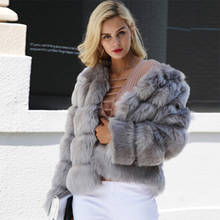 Casaco de inverno feminino plus size pele falsa casaco feminino longo fofo branco macio jaqueta casaco de pele falsa aconchegante 2024 - compre barato