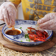 Plato redondo de cerámica para el hogar, vajilla decorativa para restaurante, Hotel con rejilla, plato de salsa, Sushi, Bola de masa hervida, plato de vinagre 2024 - compra barato