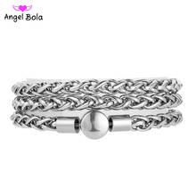 Bracelet for Men Women Curb Cuban Link Chain Stainless Steel Mens Womens Buddha Bracelets Chains Wristband Jewelry 2024 - buy cheap