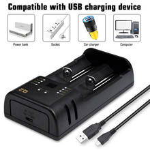 Зарядное устройство USB для 18650 26650 21700 20700 26500 18650 18490 16650 14500 AA AAA 3,7 V/1,2 V литий-ионная Ni-MH батарея 2024 - купить недорого