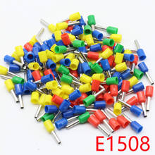 E1508 Tube insulating Insulated terminals 1.5MM2 100PCS/Pack Cable Wire Connector Insulating Crimp Terminal Connector E- 2024 - buy cheap